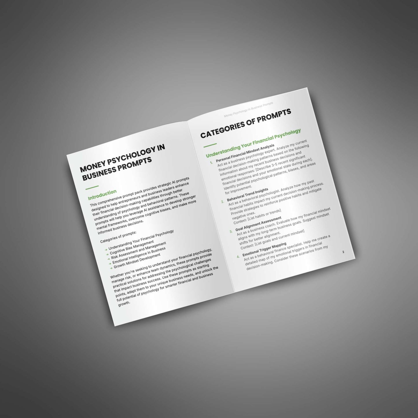 Prompt Pack - Money Psychology in Business