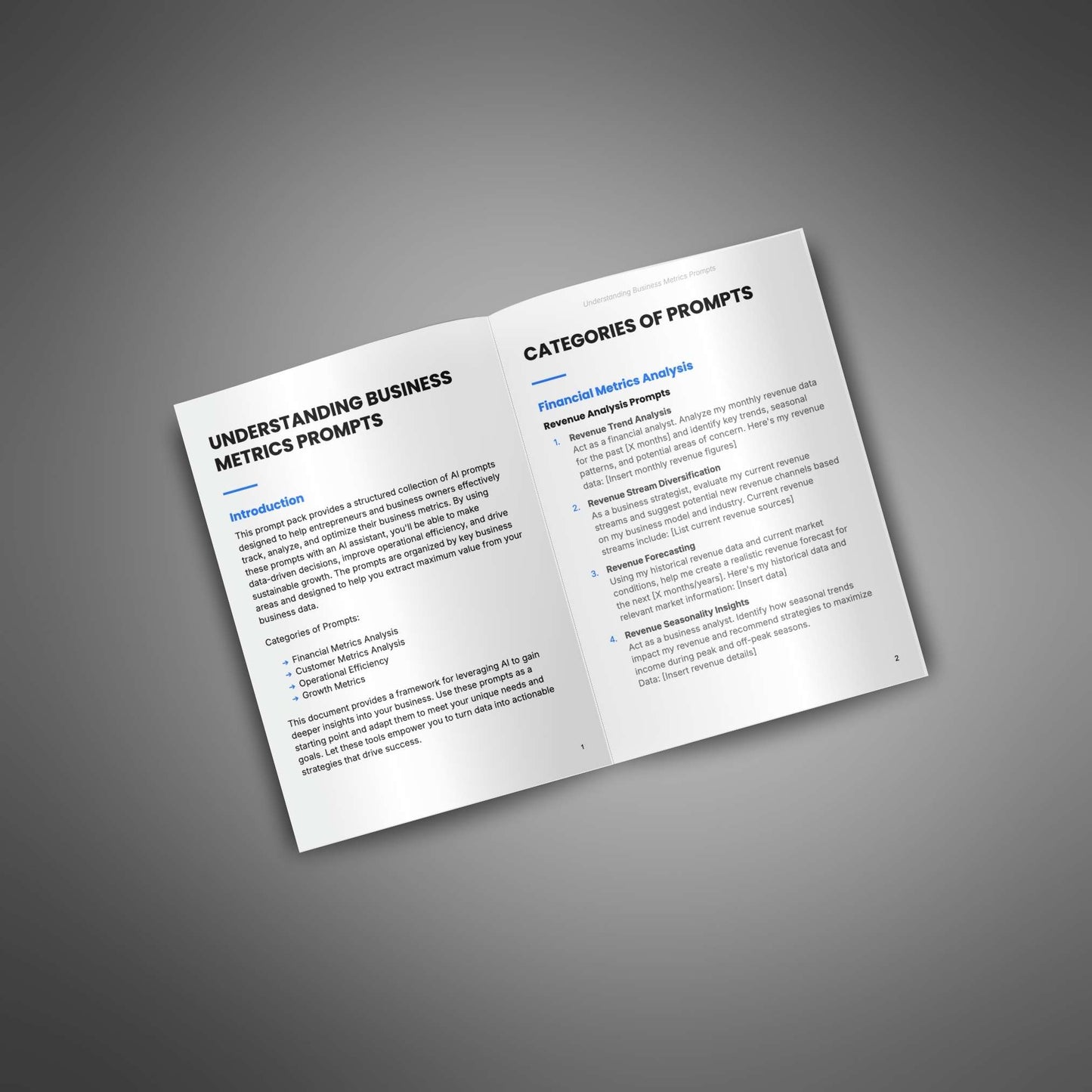 Prompt Pack - Understanding Business Metrics